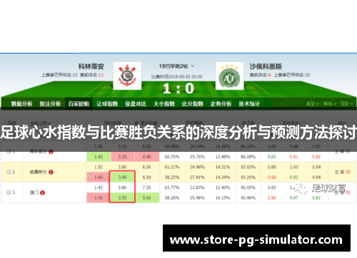 足球心水指数与比赛胜负关系的深度分析与预测方法探讨